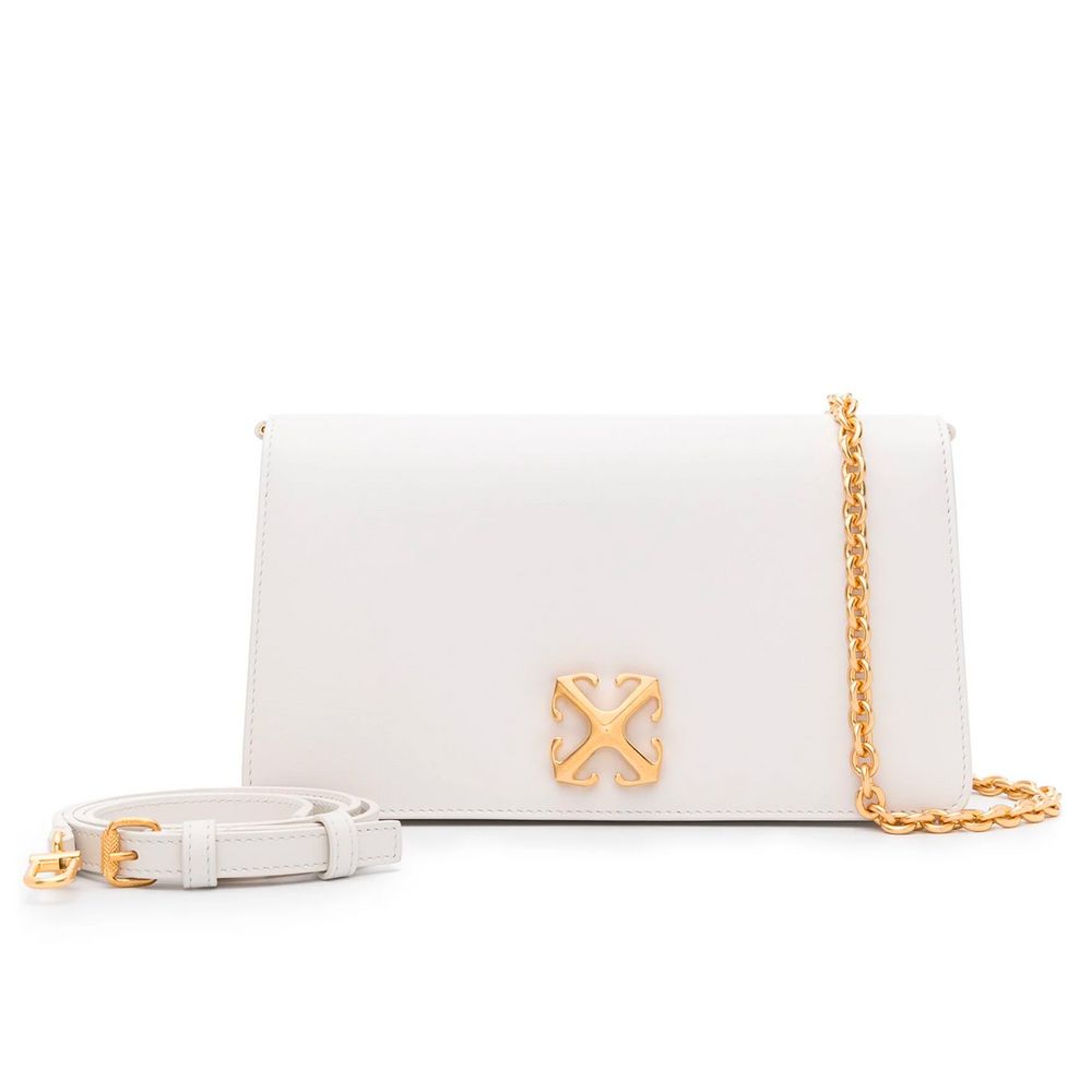 Off-White White Leather Crossbody Bag