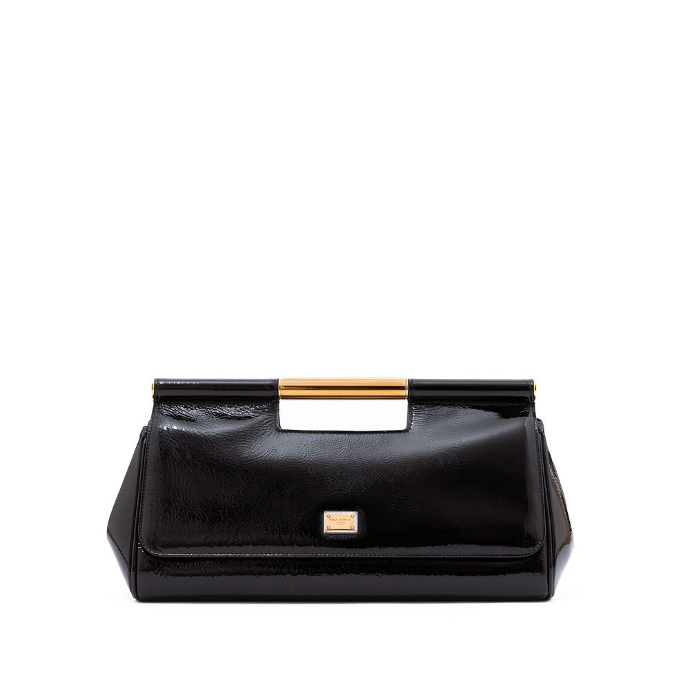 Dolce & Gabbana Schwarze Lederhandtasche