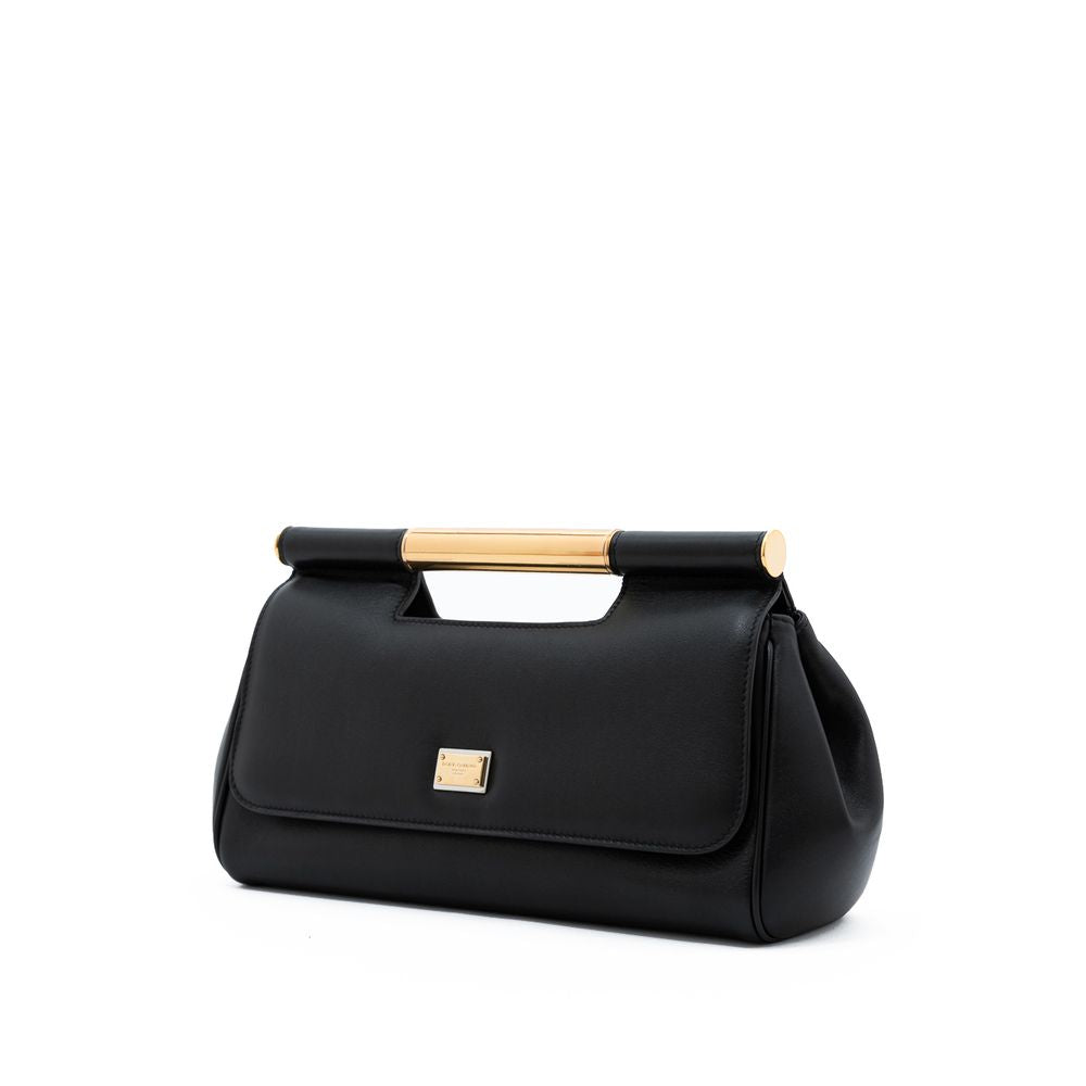 Dolce & Gabbana Schwarze Lederhandtasche