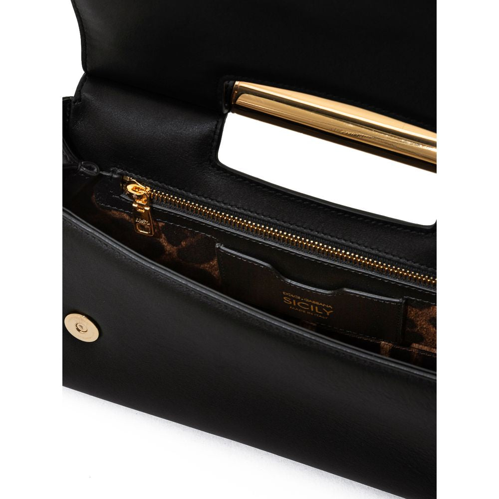 Dolce & Gabbana Schwarze Lederhandtasche