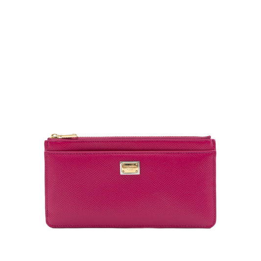 Dolce & Gabbana Fuchsia Leder Geldbörse