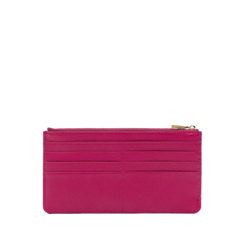 Dolce & Gabbana Fuchsia Leder Geldbörse