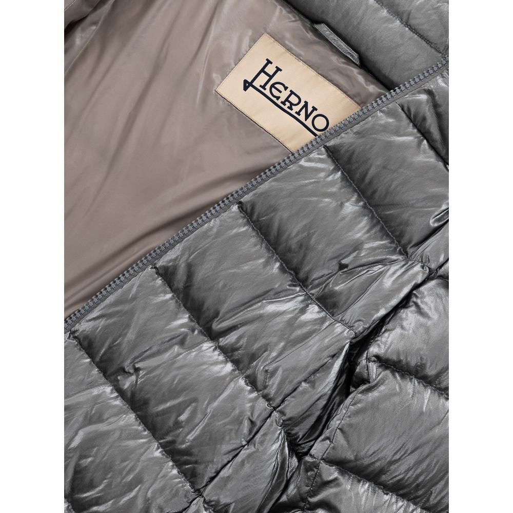 Herno Silver Viscose Jackets &amp; Coats