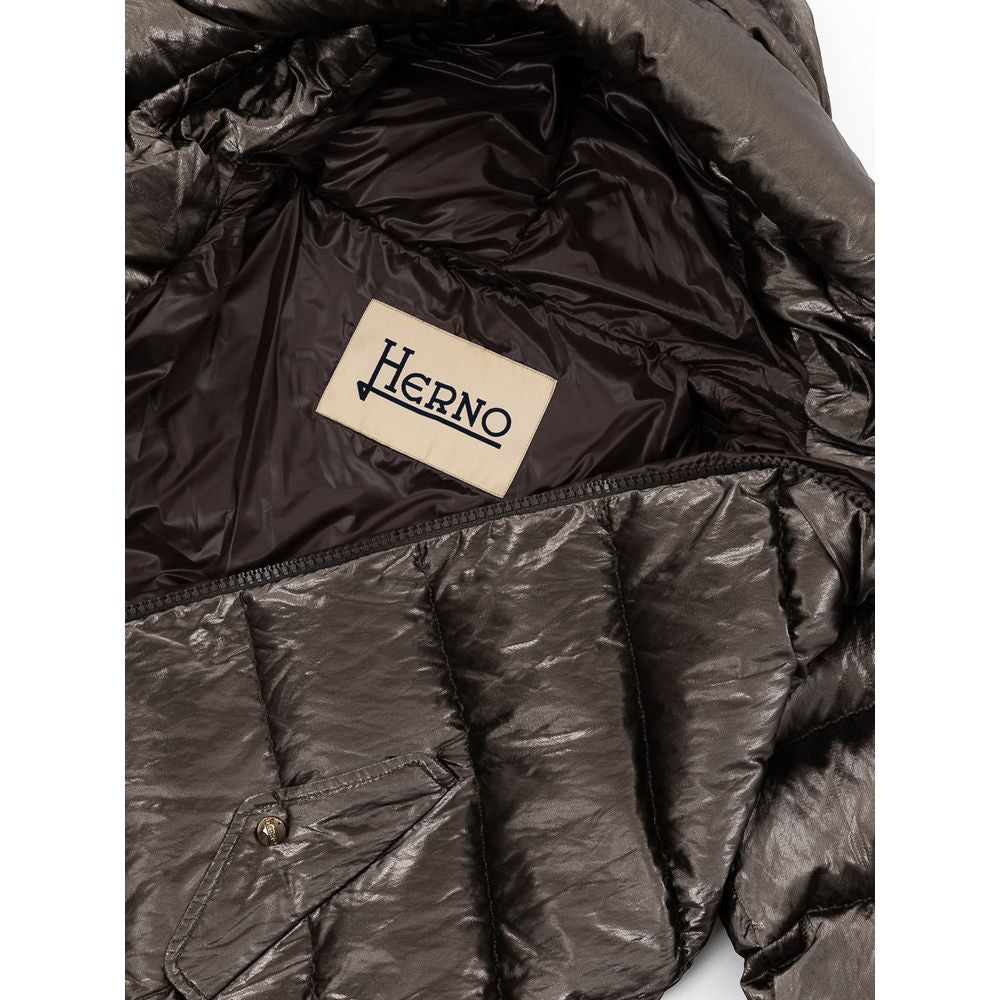 Herno Silver Viscose Jackets &amp; Coats