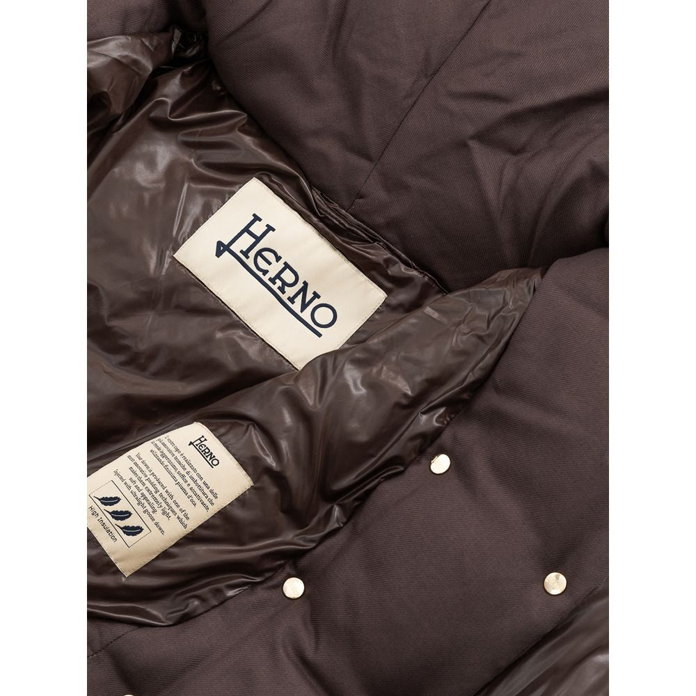 Herno brown polyamide jackets &amp; coats