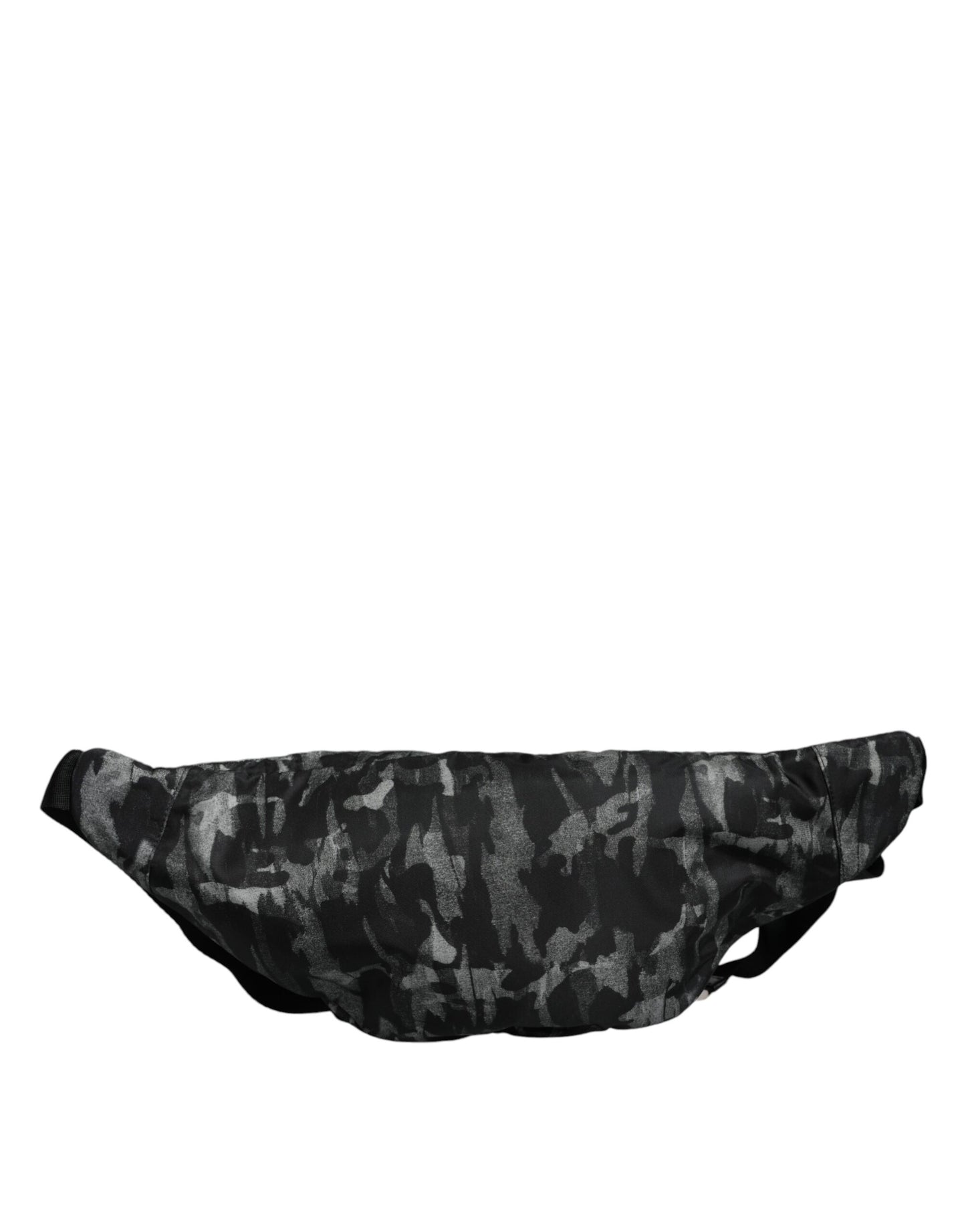 Dolce &amp; Gabbana Black Leopard Fabric Belt Waist Fanny Pack Bag