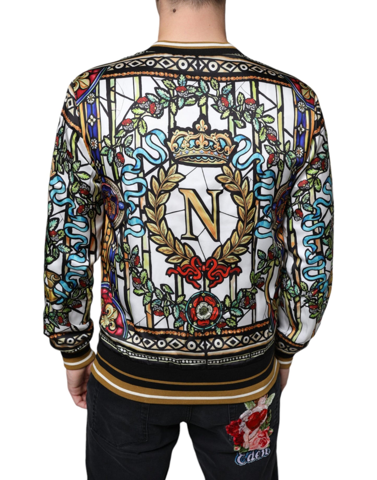 Dolce &amp; Gabbana Multicolor Napoleon Pullover Men Sweatshirt Sweater