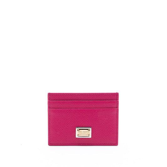 Dolce & Gabbana Fuchsia Leder Geldbörse