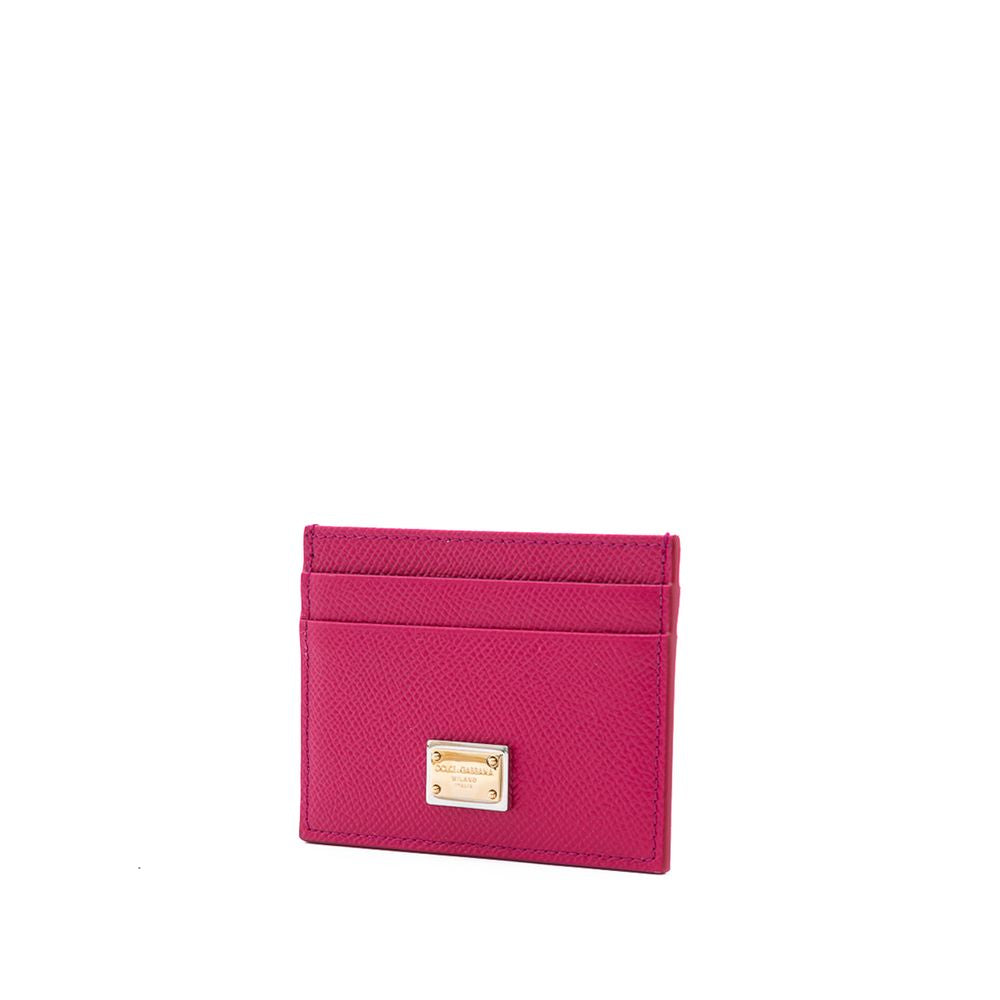 Dolce & Gabbana Fuchsia Leder Geldbörse