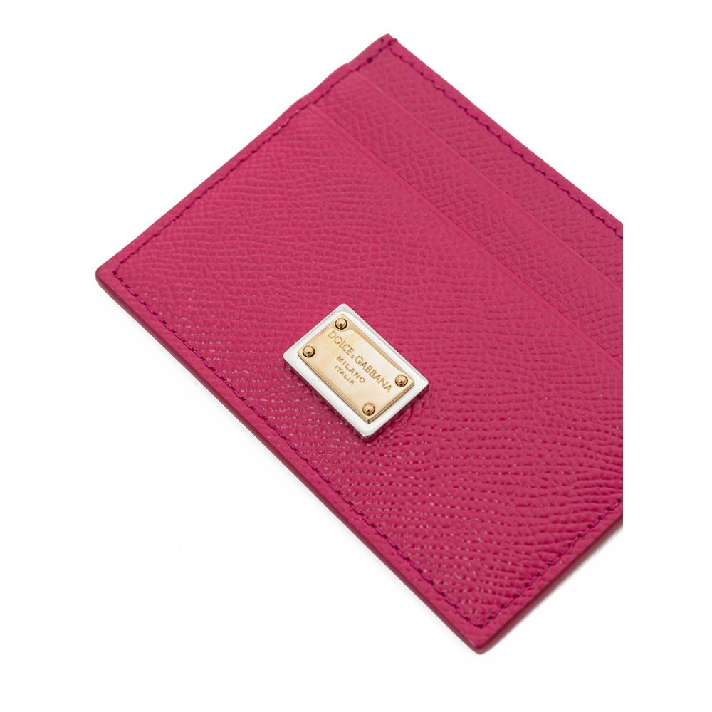 Dolce & Gabbana Fuchsia Leder Geldbörse