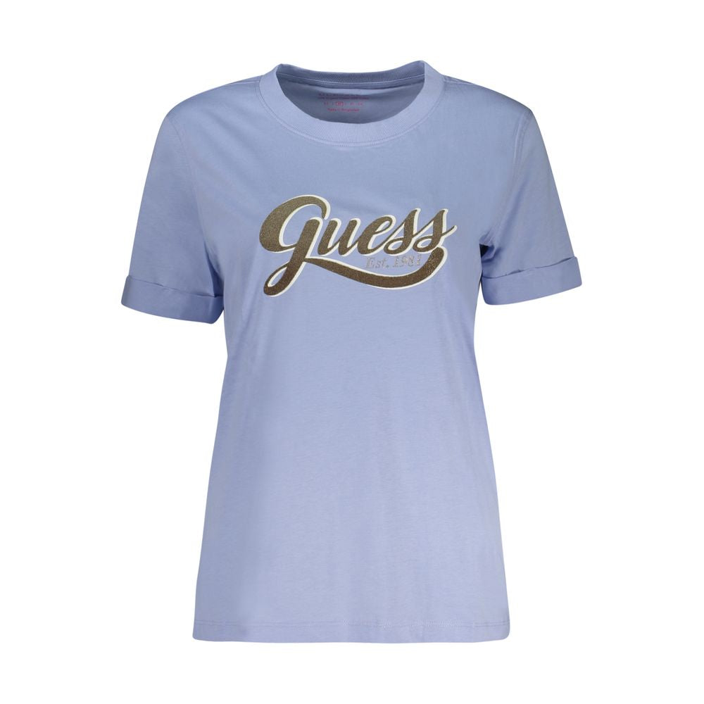 Guess Jeans Light Blue Cotton Tops &amp; T-Shirt