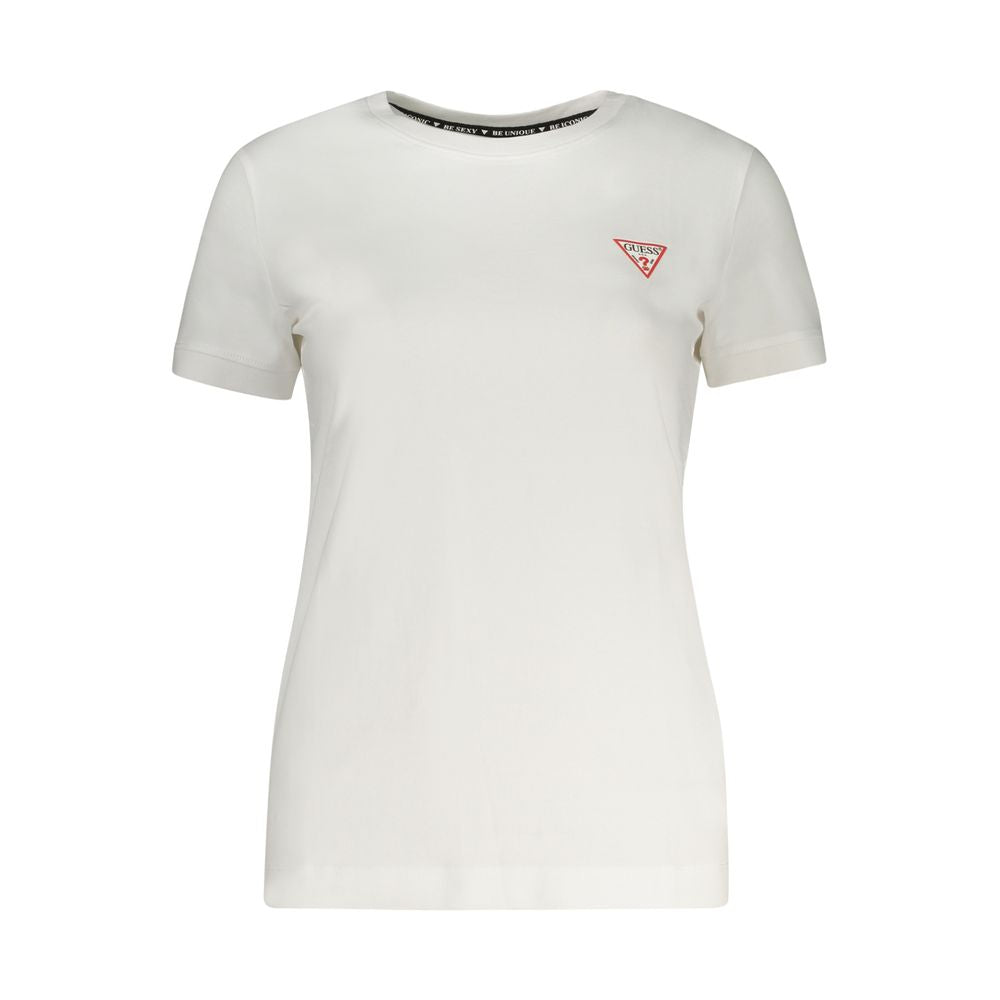 Guess Jeans White Cotton Tops &amp; T-Shirt