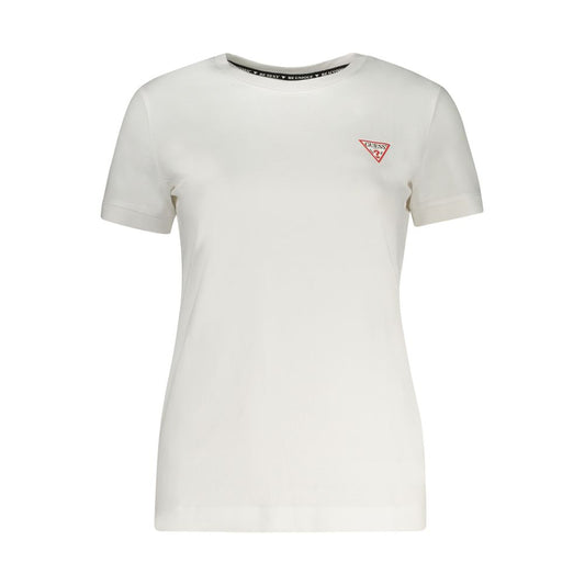 Guess Jeans White Cotton Tops &amp; T-Shirt