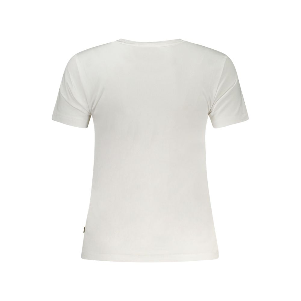 Guess Jeans White Cotton Tops &amp; T-Shirt