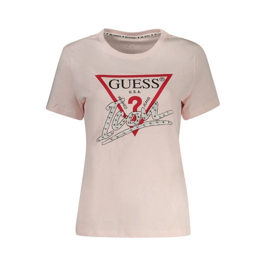 Guess Jeans Pink Cotton Tops &amp; T-Shirt