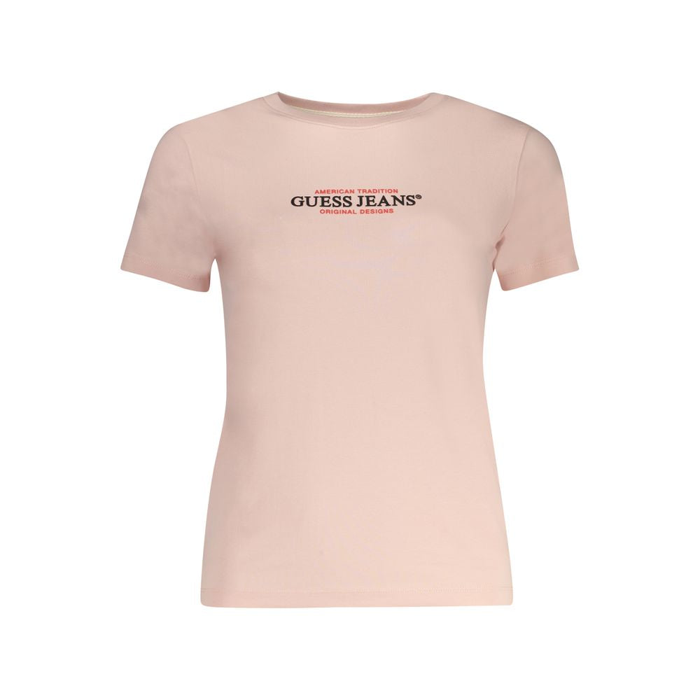 Guess Jeans Pink Cotton Tops &amp; T-Shirt