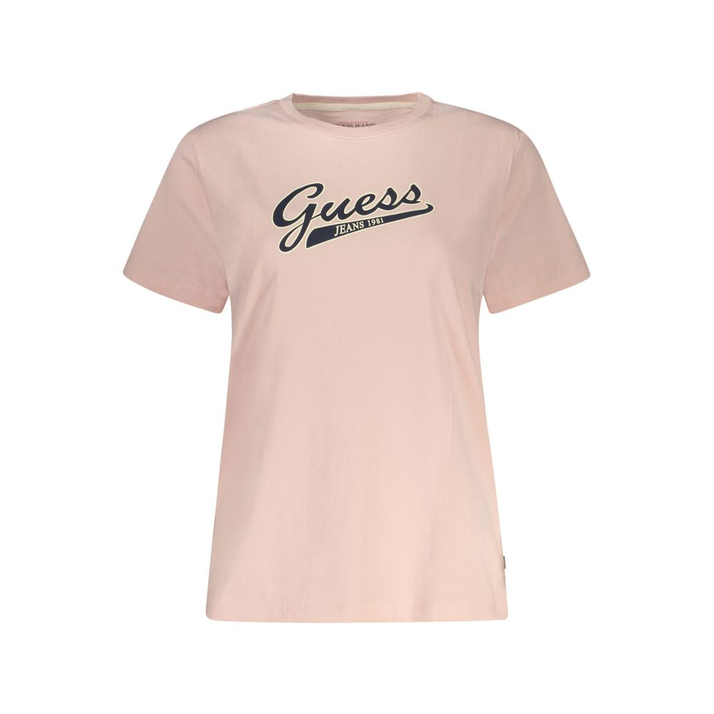 Guess Jeans Pink Cotton Tops &amp; T-Shirt