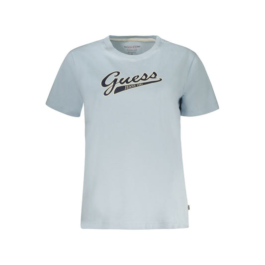 Guess Jeans Light Blue Cotton Tops &amp; T-Shirt