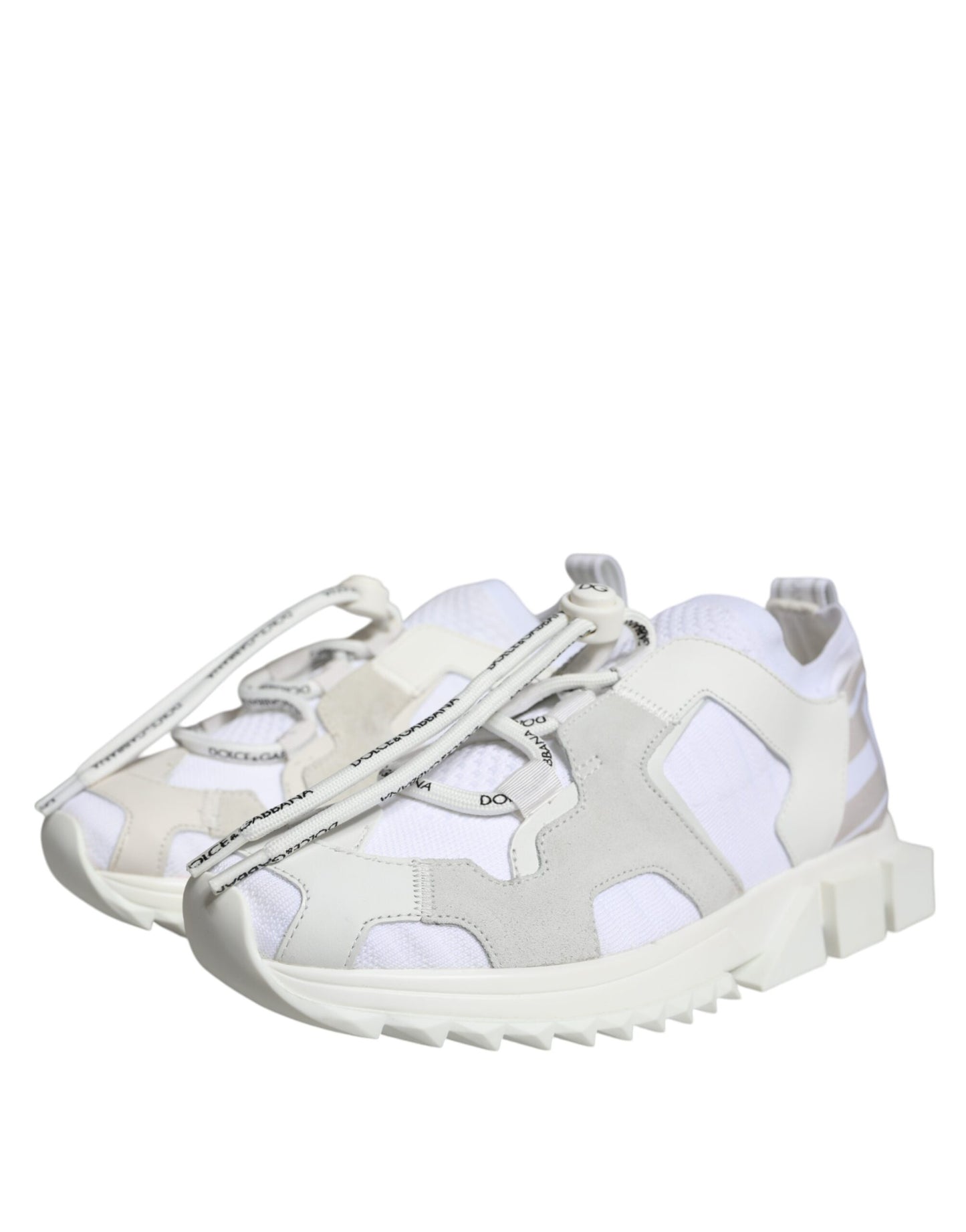 Dolce &amp; Gabbana White Mesh Sorrento Trekking Sneakers Shoes