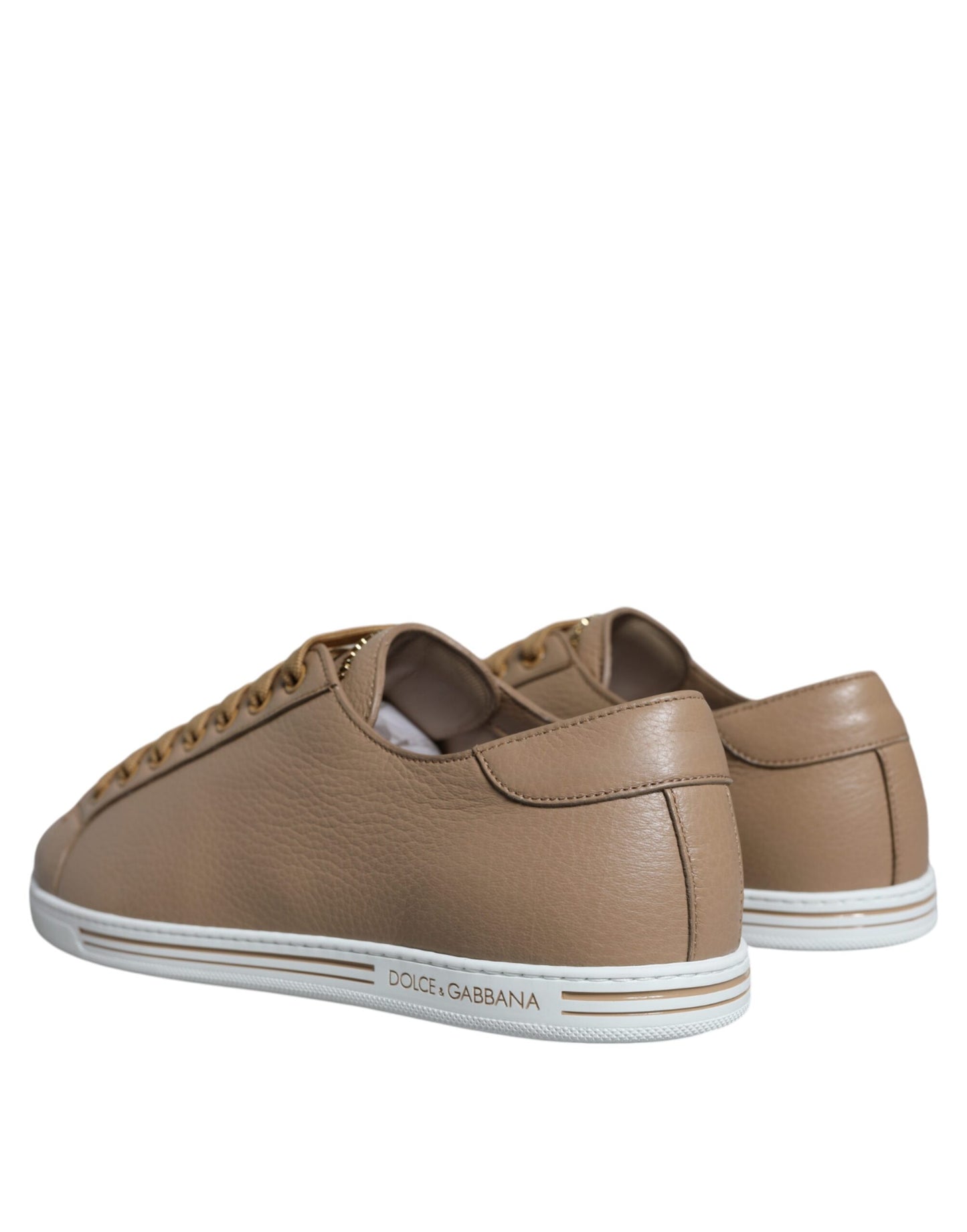 Dolce &amp; Gabbana Brown Low Top Men Saint Tropez Sneakers Shoes