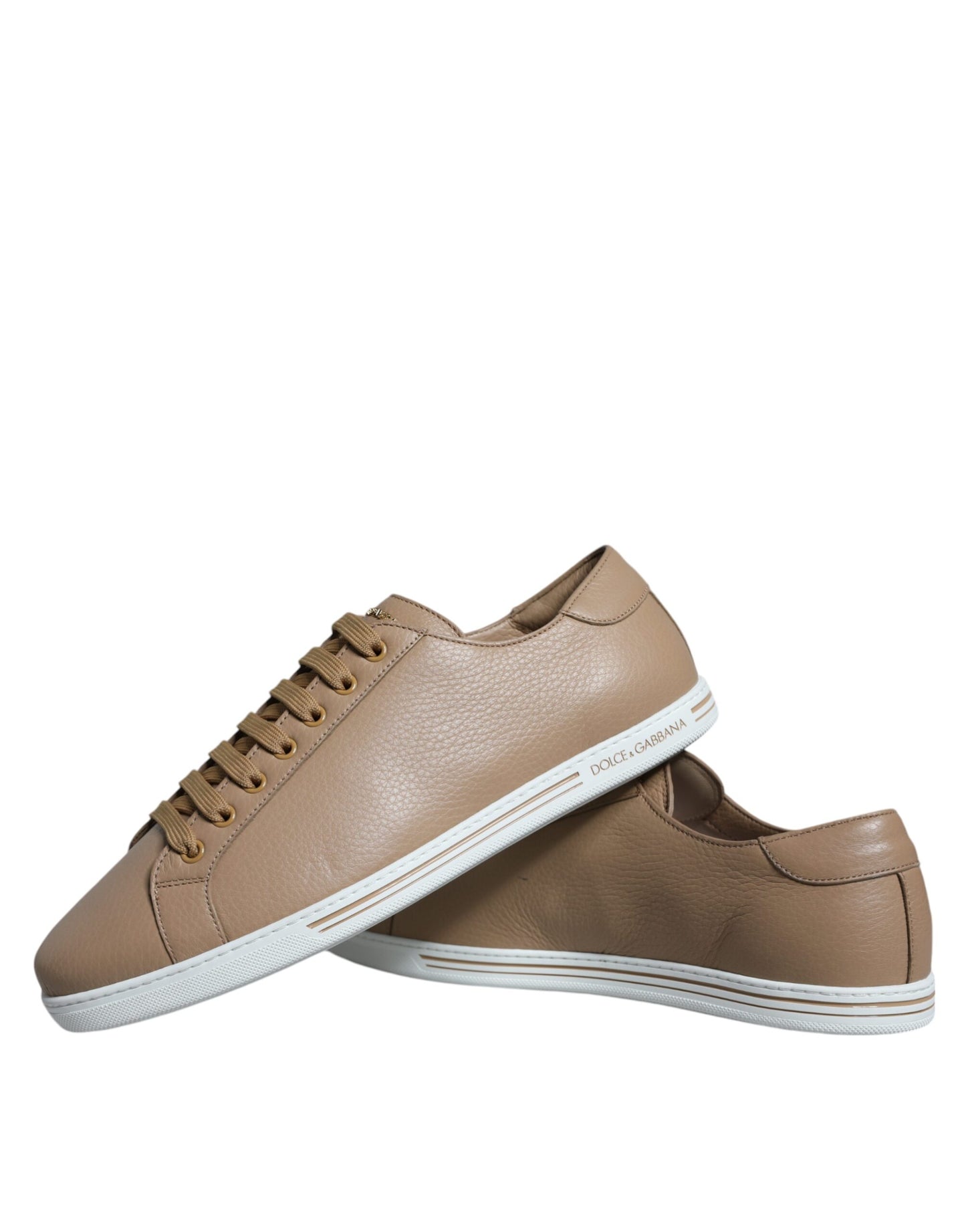 Dolce &amp; Gabbana Brown Low Top Men Saint Tropez Sneakers Shoes