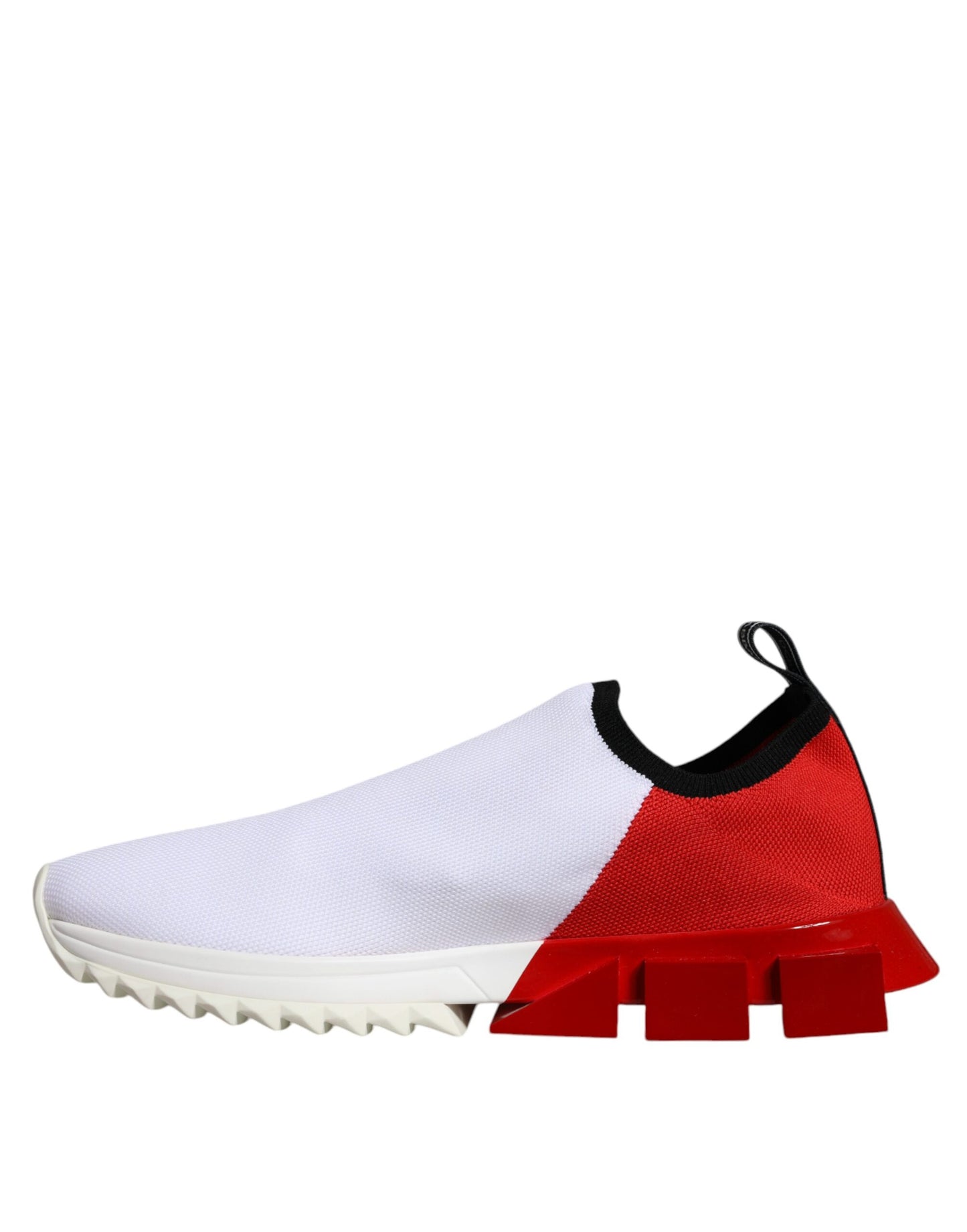 Dolce &amp; Gabbana White Red Low Top Sorrento Men Sneakers Shoes