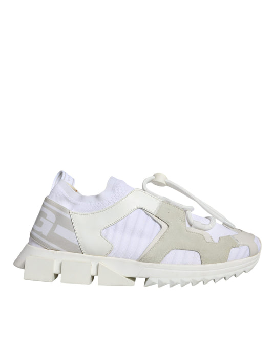 Dolce &amp; Gabbana White Mesh Sorrento Trekking Sneakers Shoes