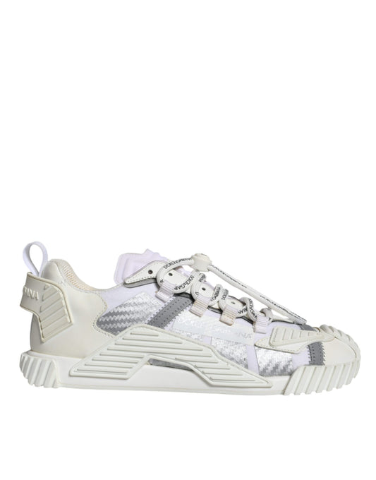 Dolce &amp; Gabbana White Lace Up Low Top NS1 Sneakers Shoes