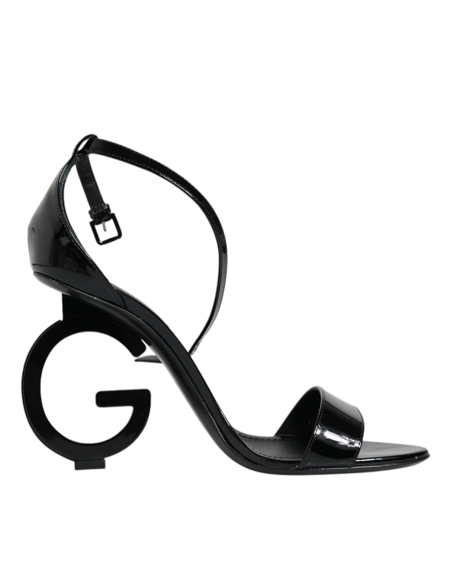 Dolce &amp; Gabbana Black KEIRA Heels Ankle Strap Sandals Shoes