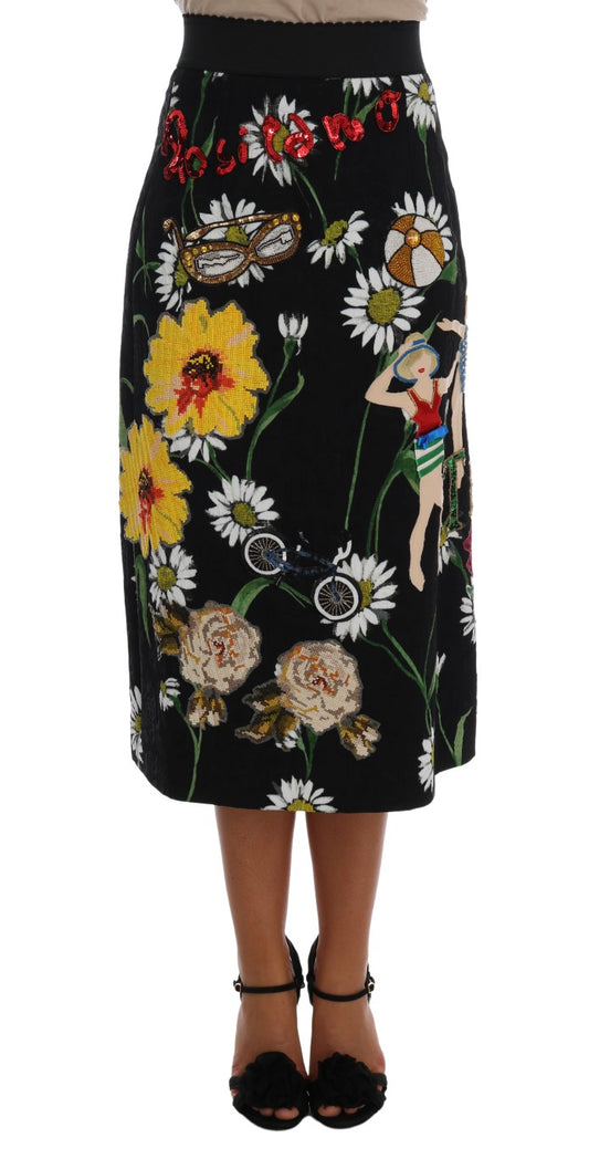 Dolce &amp; Gabbana Embellished A-line midi skirt