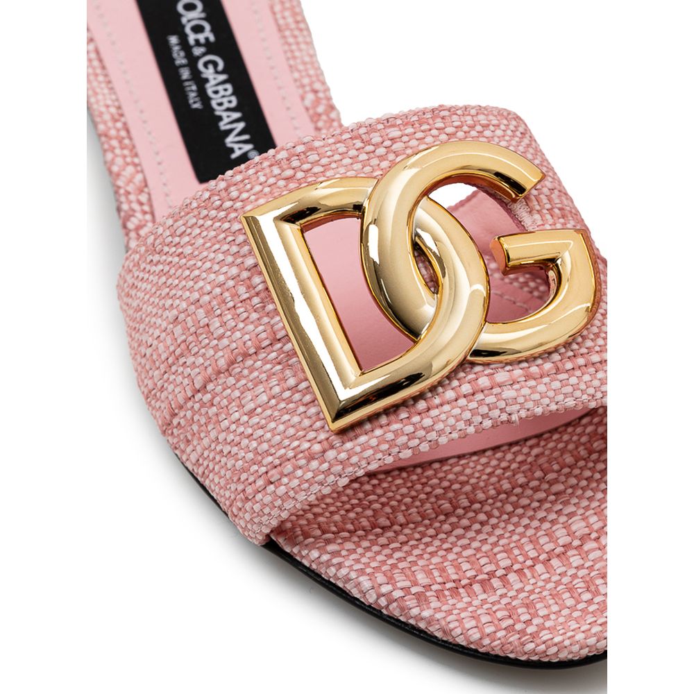 Dolce &amp; Gabbana pink leather sandal