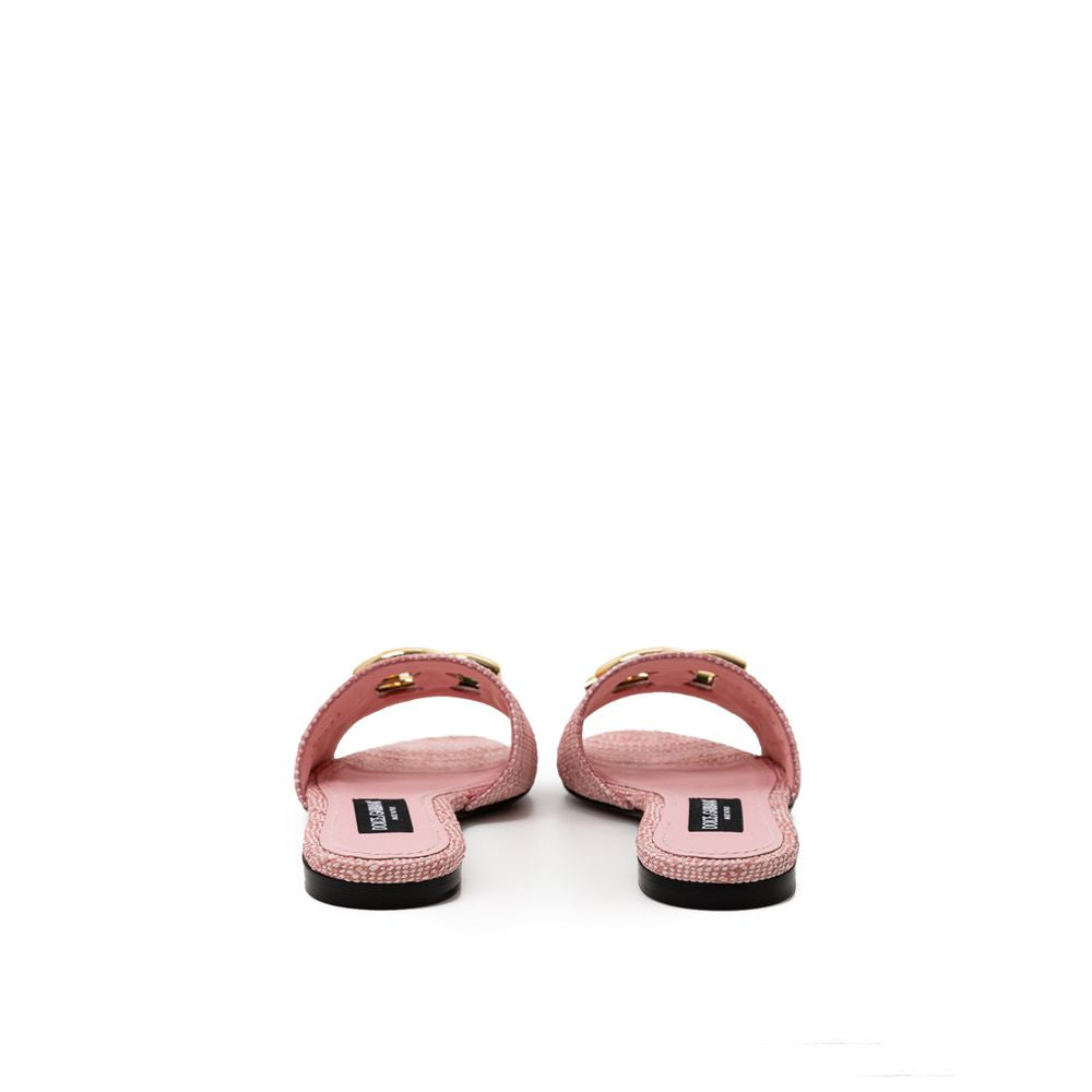 Dolce &amp; Gabbana pink leather sandal