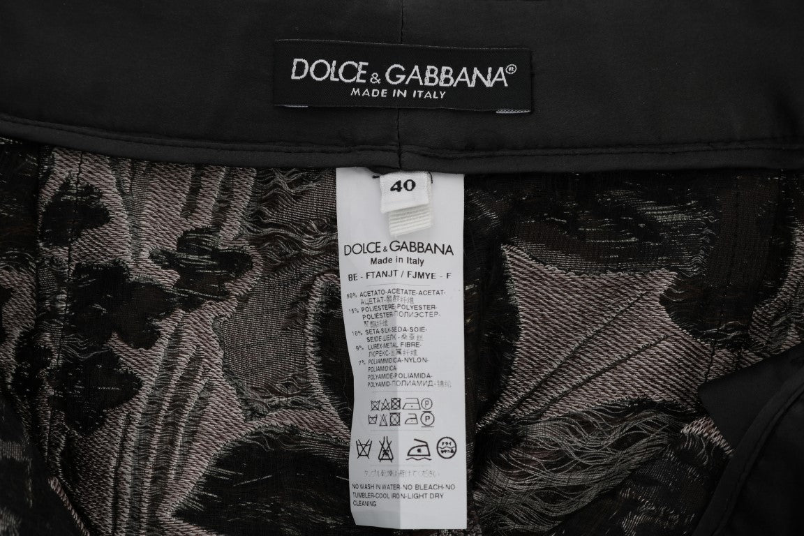 Dolce & Gabbana Elegante Brokat-Shorts mit hoher Taille