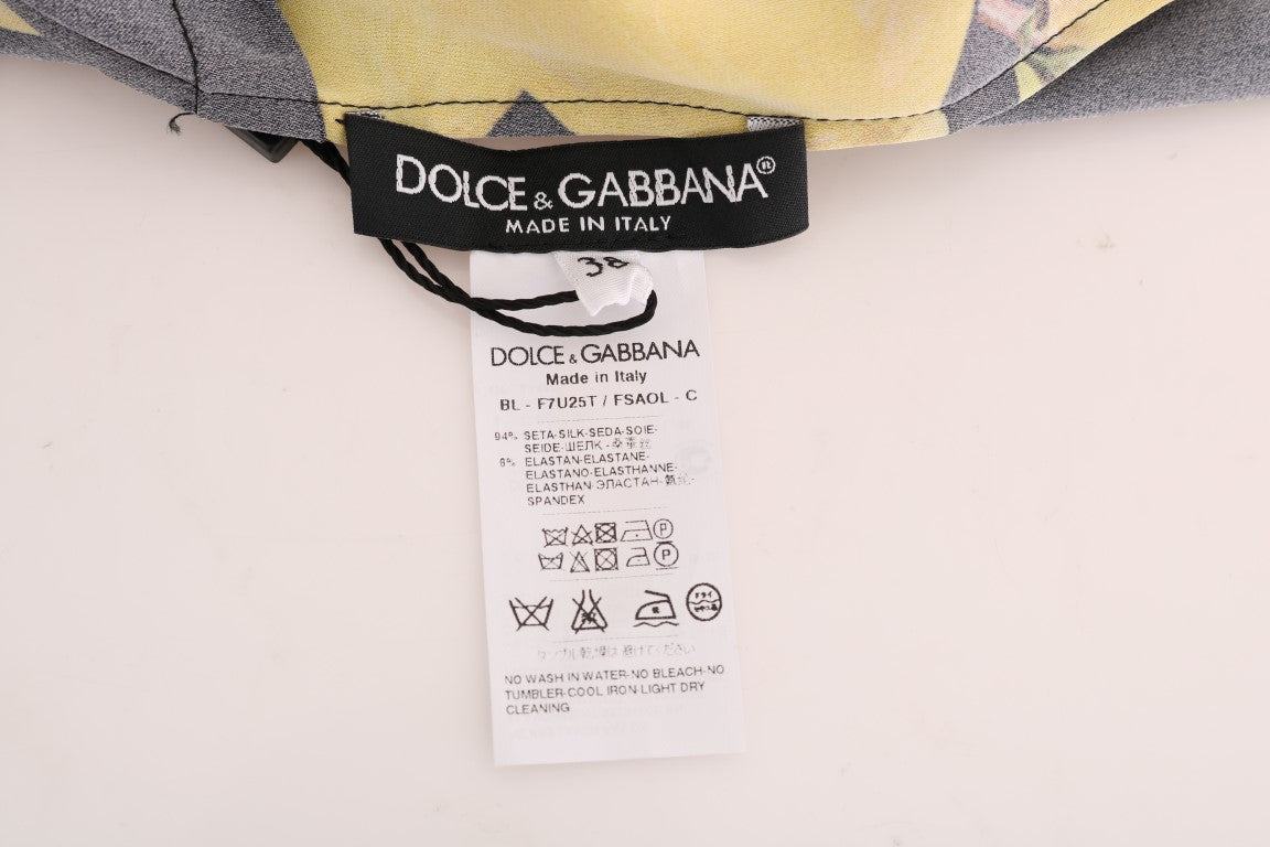 Dolce &amp; Gabbana silk blouse with Sicilian lemon print