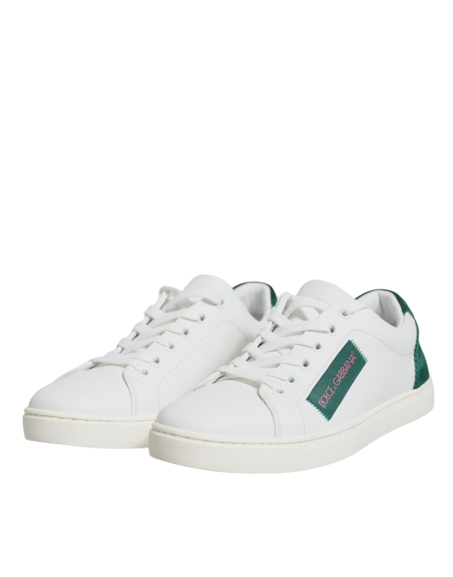 Dolce &amp; Gabbana White London Calf Leather Sneakers Shoes