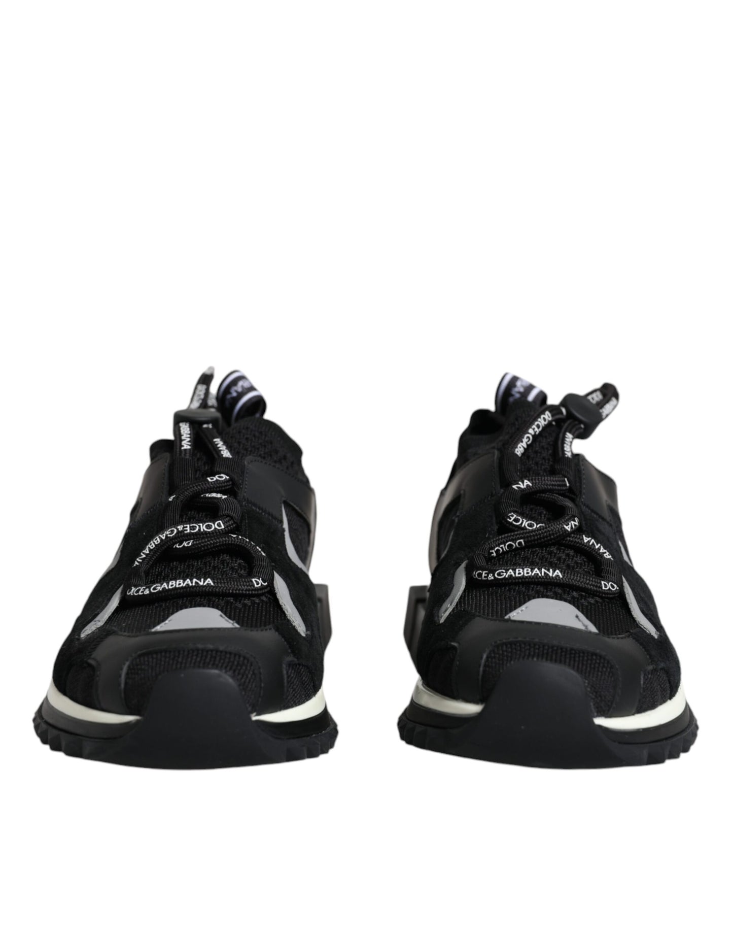 Dolce &amp; Gabbana Black Mesh Sorrento Trekking Sneakers Shoes