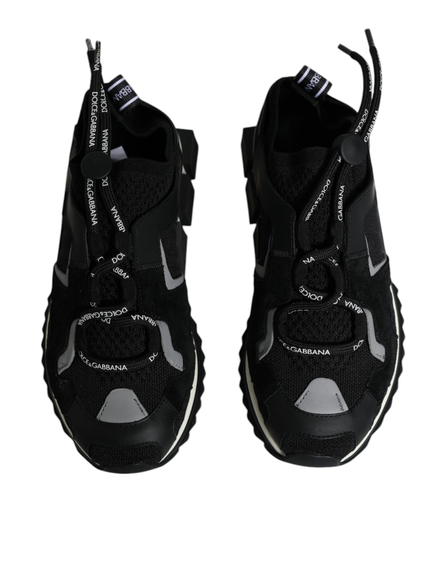 Dolce &amp; Gabbana Black Mesh Sorrento Trekking Sneakers Shoes