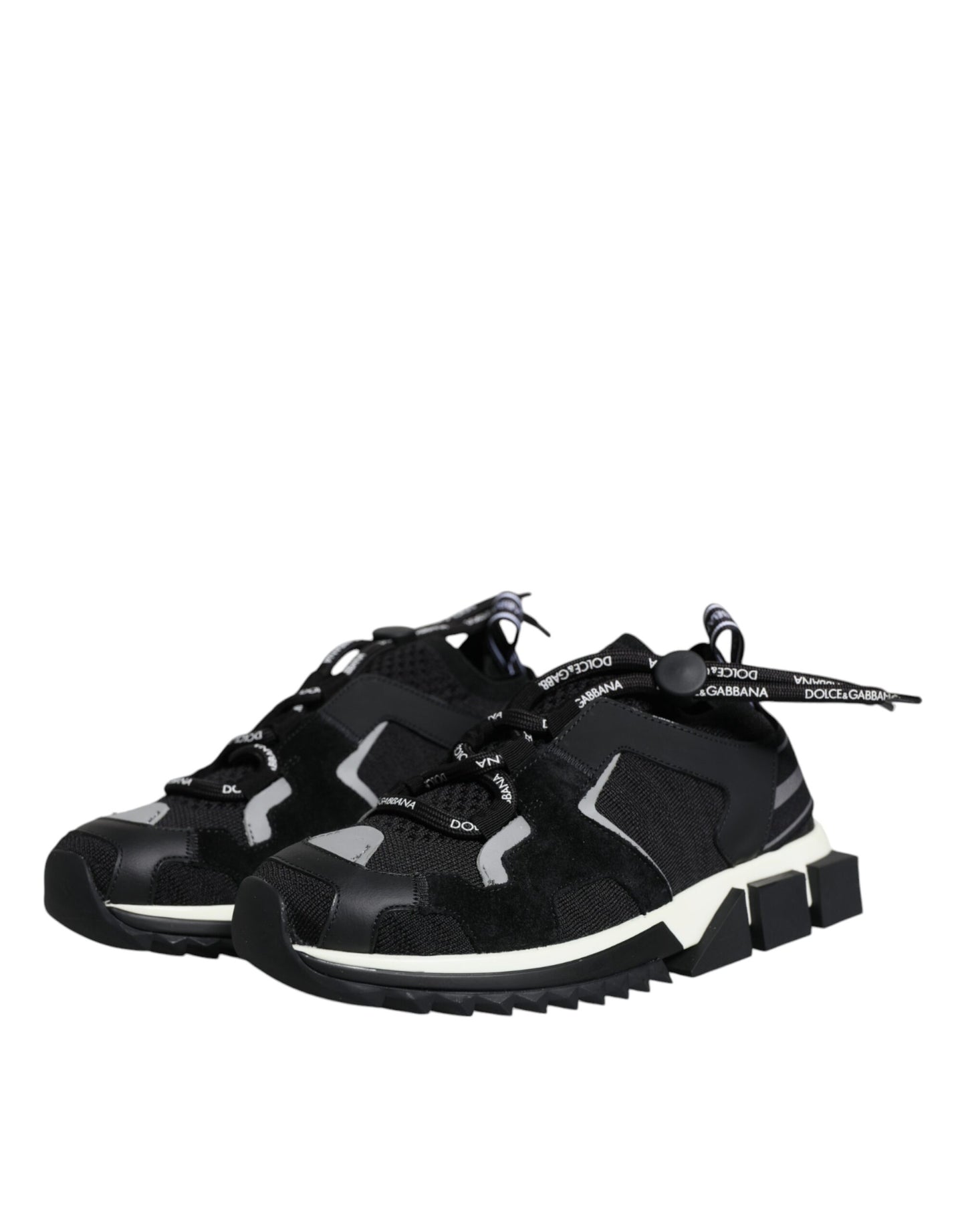 Dolce &amp; Gabbana Black Mesh Sorrento Trekking Sneakers Shoes