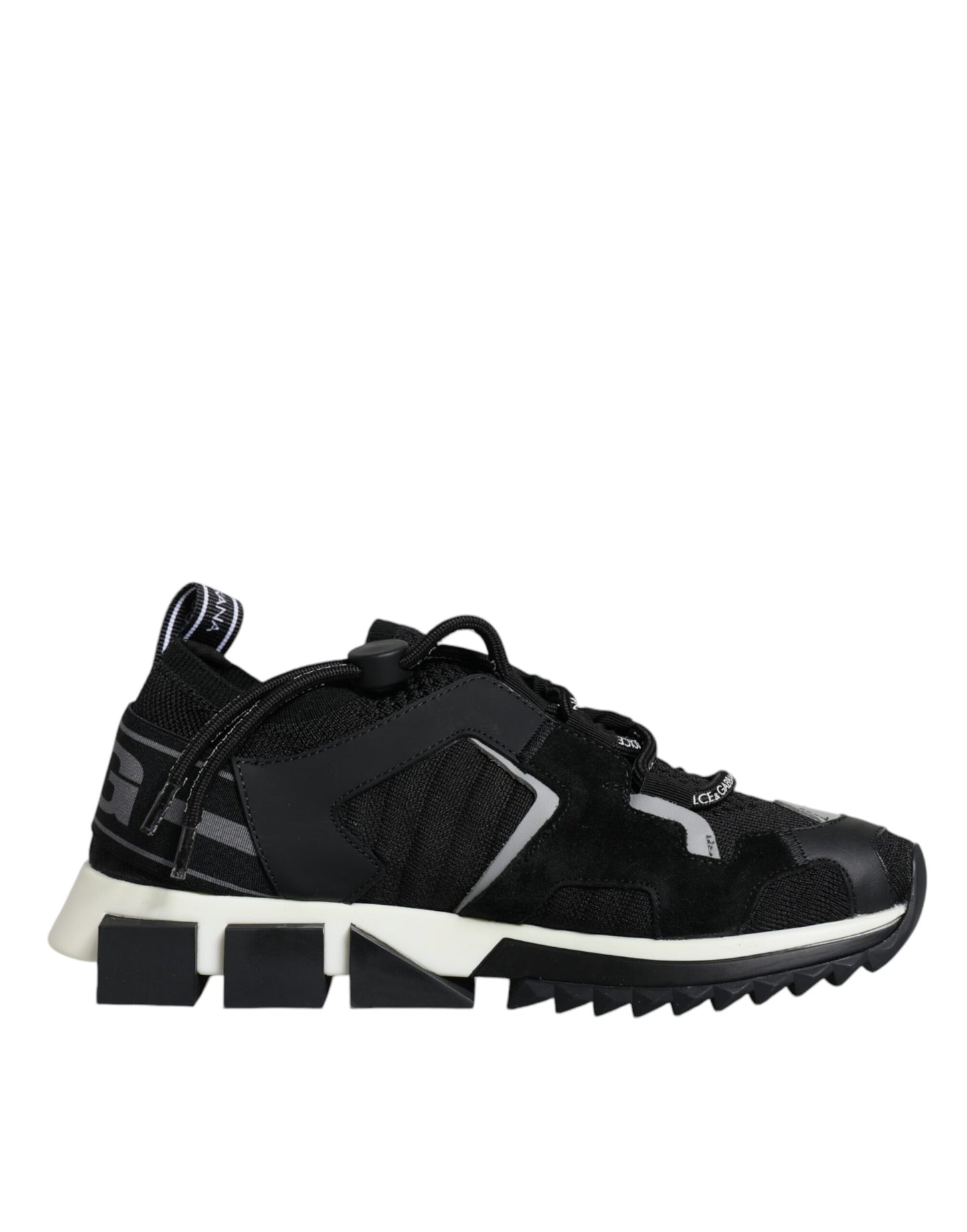 Dolce &amp; Gabbana Black Mesh Sorrento Trekking Sneakers Shoes