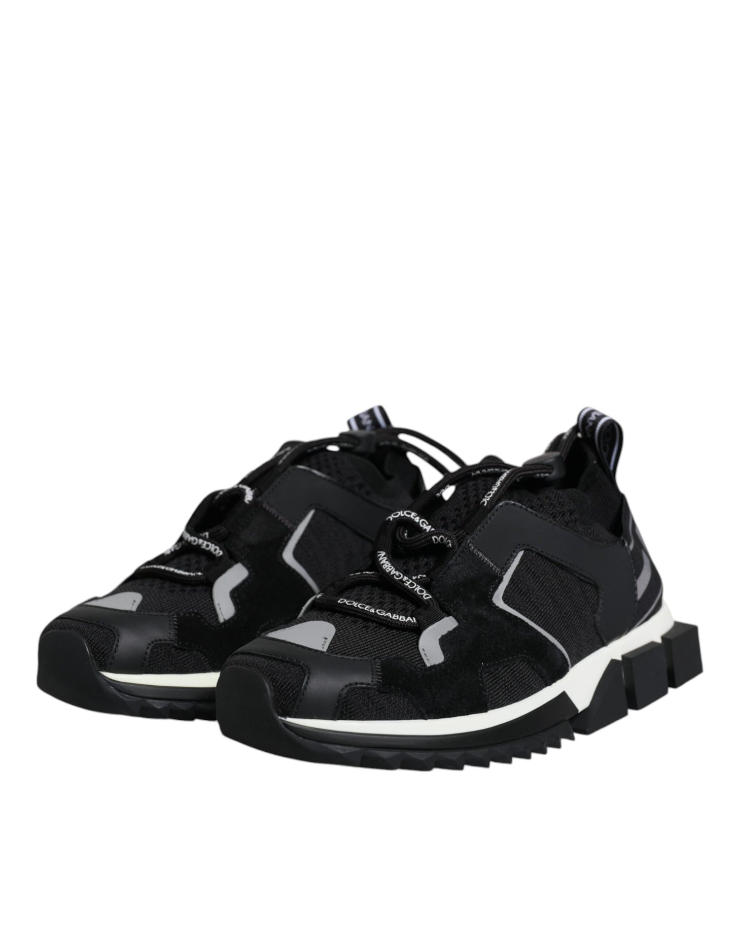 Dolce &amp; Gabbana Black Mesh Sorrento Trekking Sneakers Shoes