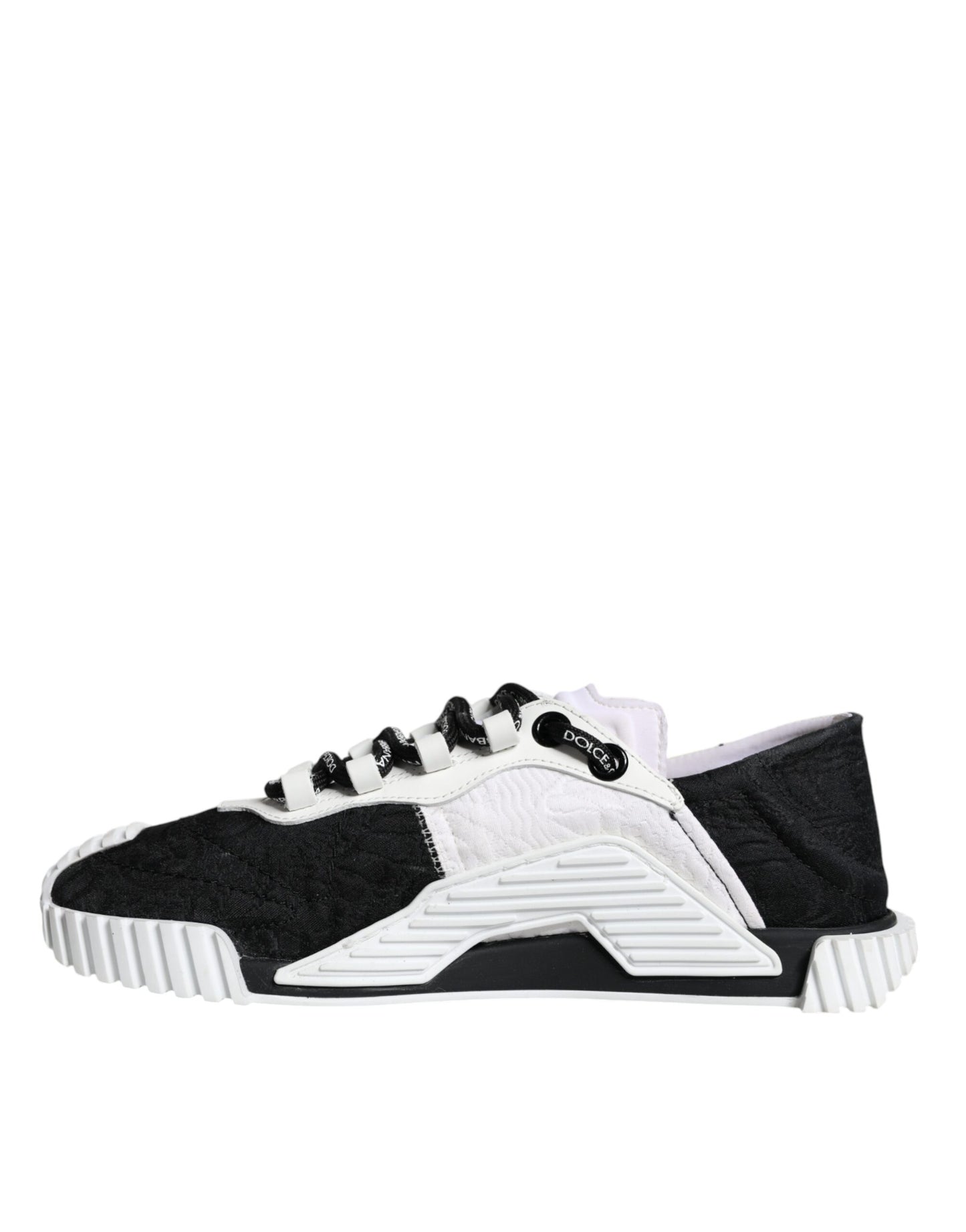 Dolce &amp; Gabbana White Black Low Top NS1 Sneakers Shoes