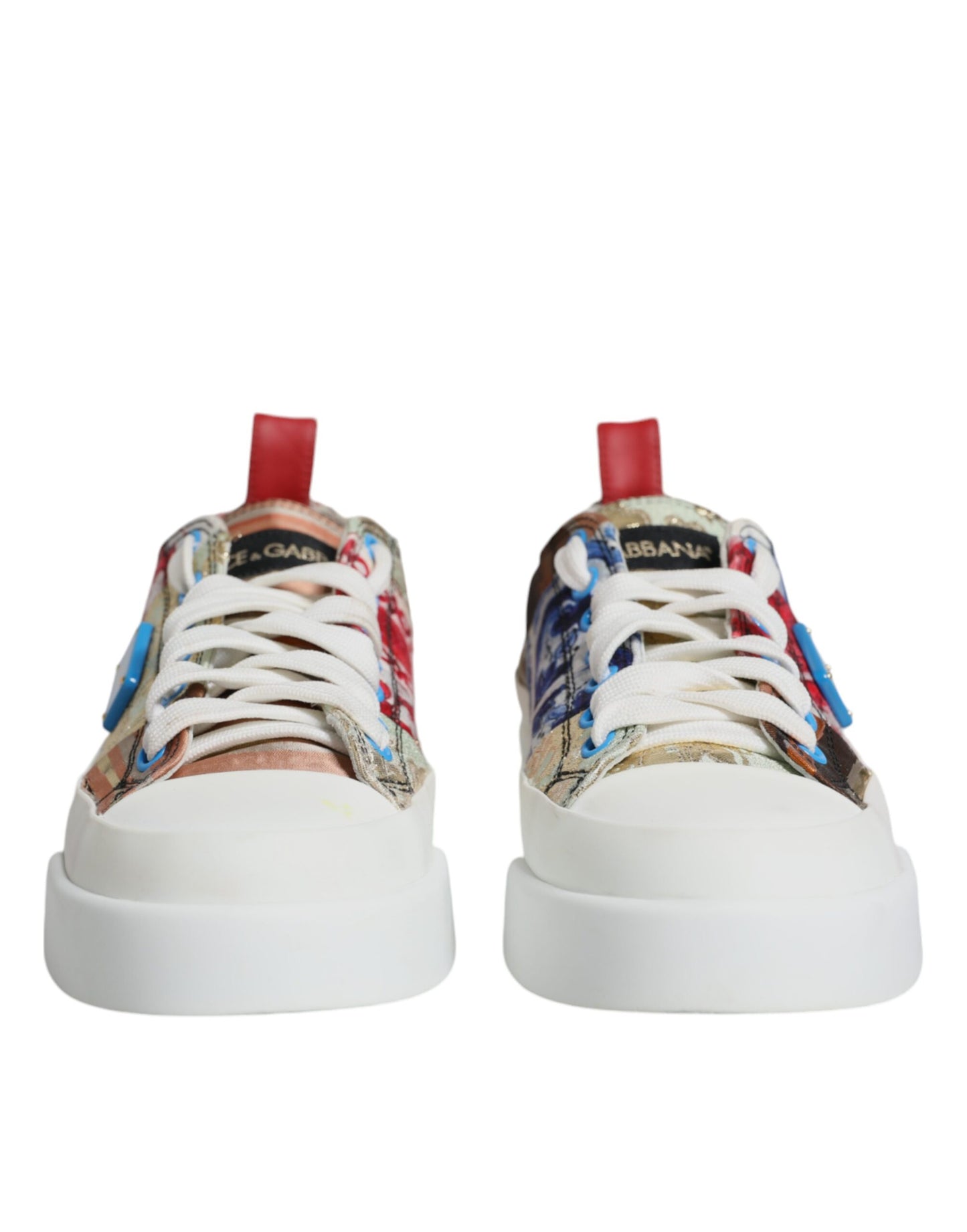 Dolce &amp; Gabbana Multicolor Patchwork Low Top Sneakers Shoes