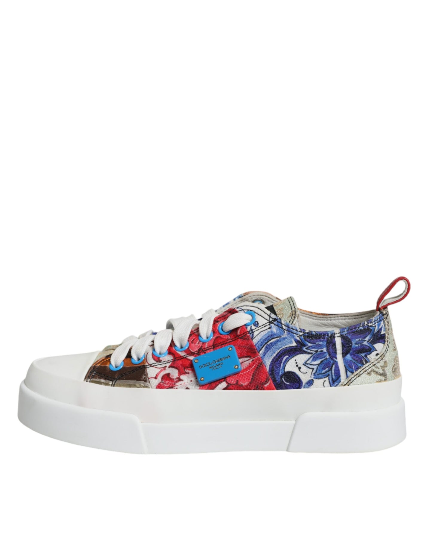 Dolce &amp; Gabbana Multicolor Patchwork Low Top Sneakers Shoes