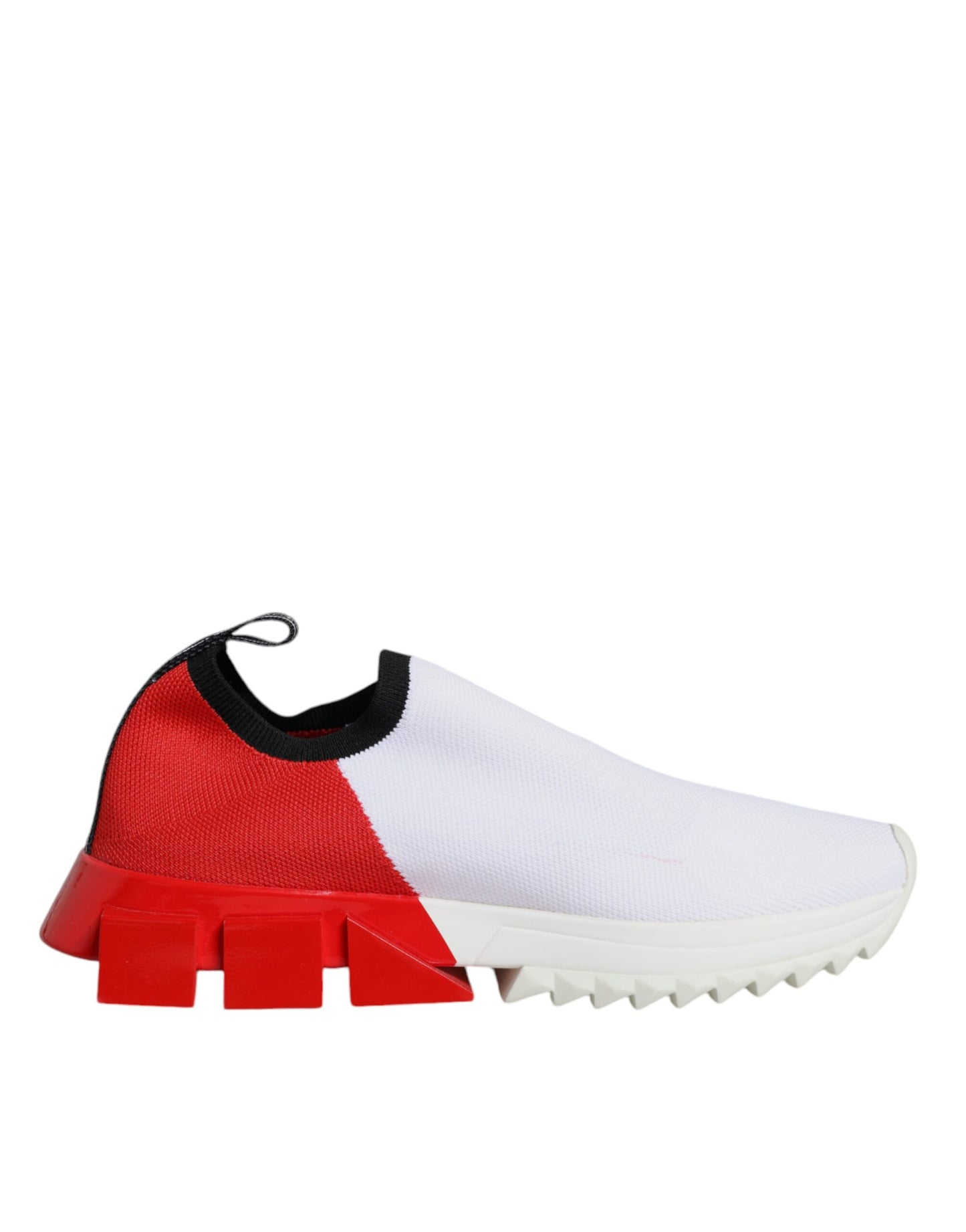 Dolce &amp; Gabbana White Red Low Top Sorrento Men Sneakers Shoes