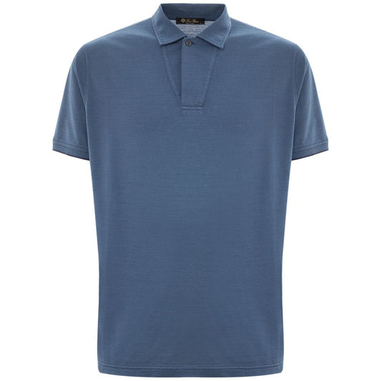 Loro Piana light blue cotton polo shirt