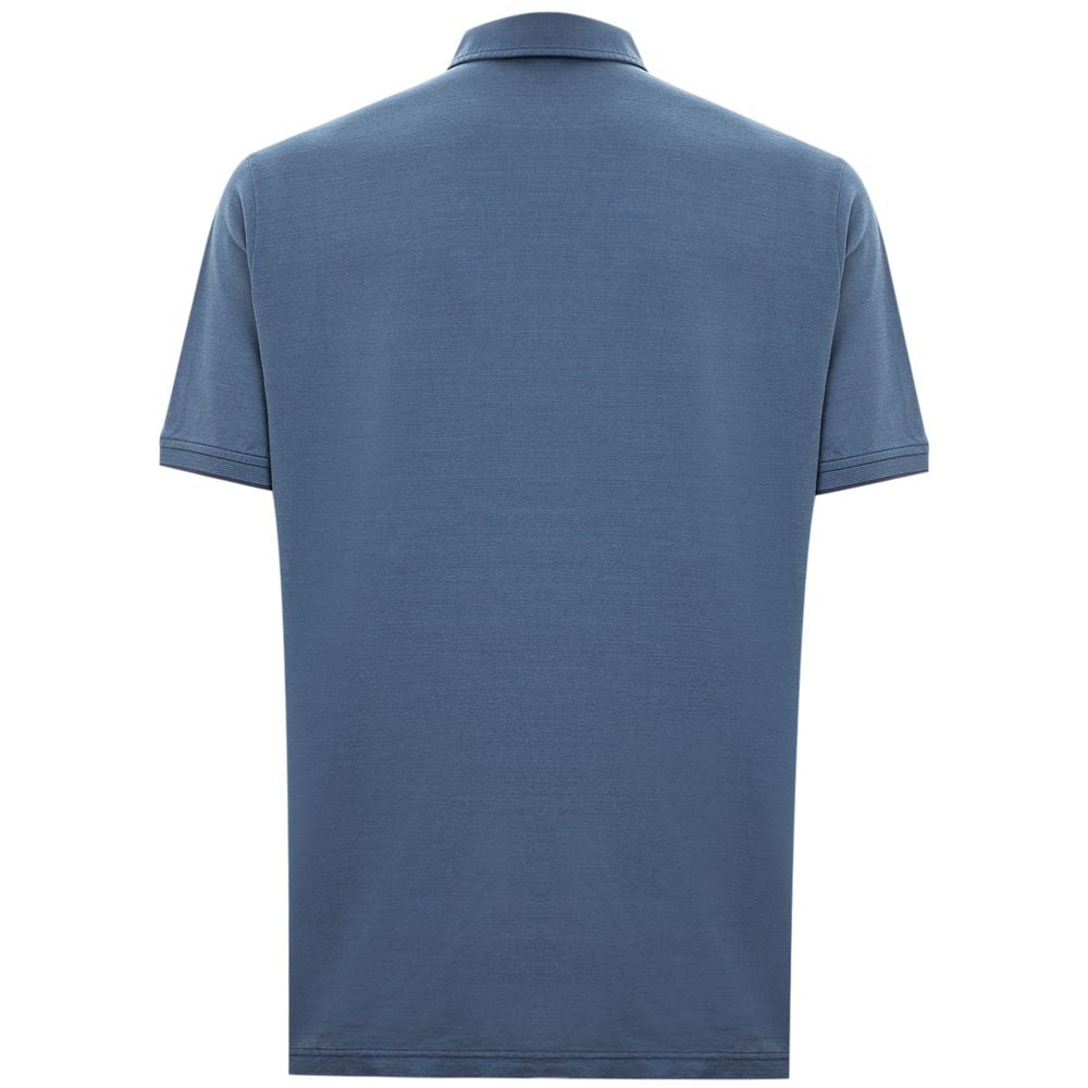 Loro Piana light blue cotton polo shirt