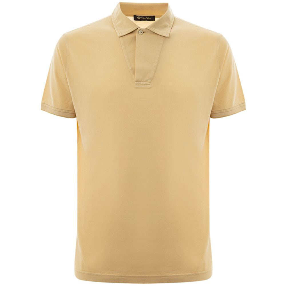 Loro Piana Yellow Silk Polo Shirt