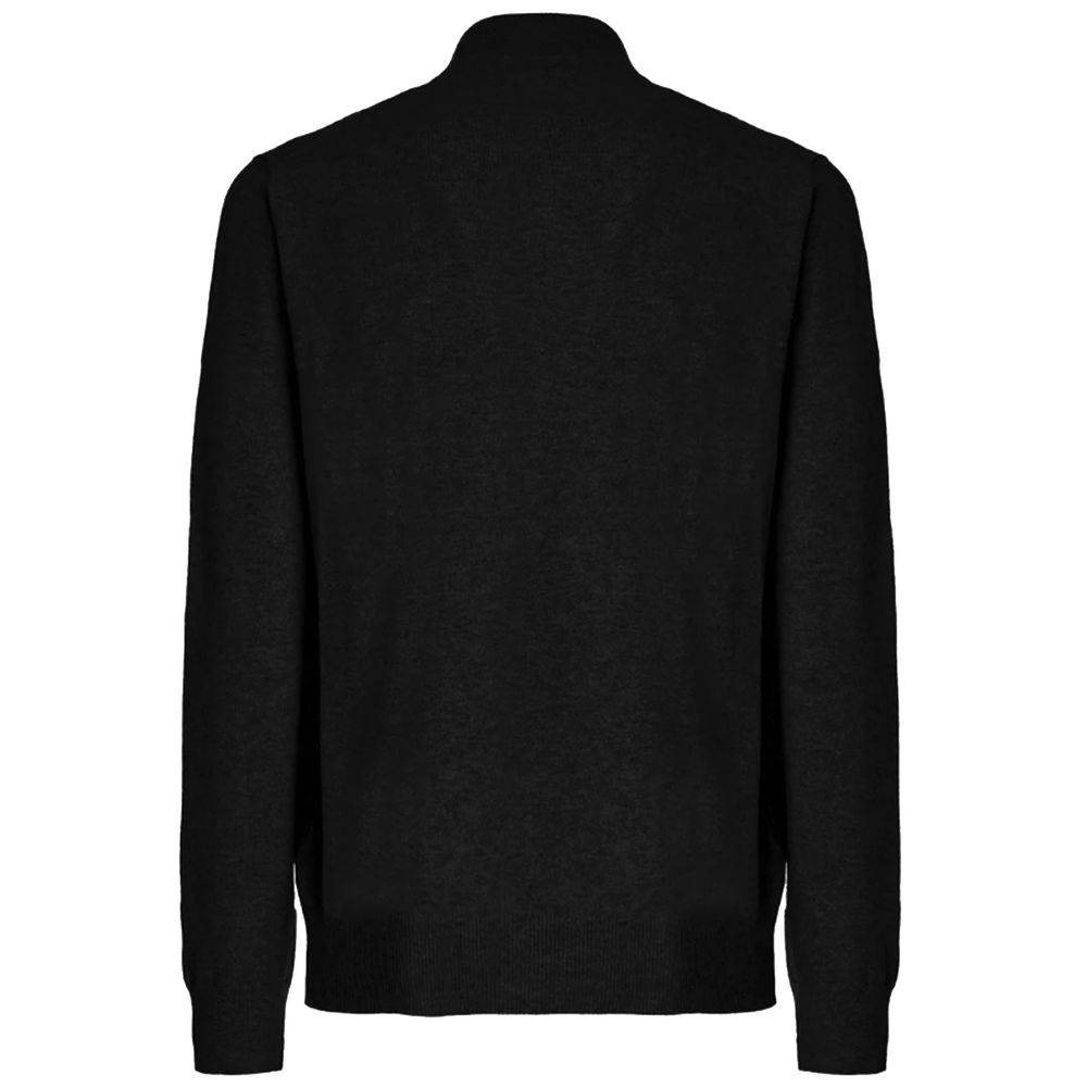 Malo Schwarzer Wollpullover