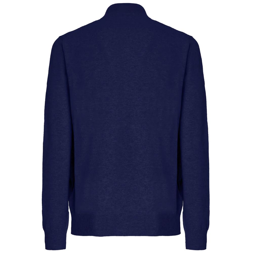 Malo Blauer Pullover aus Wolle