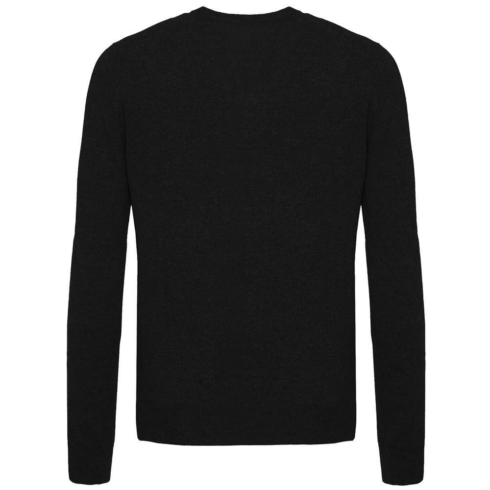 Malo Schwarzer Wollpullover